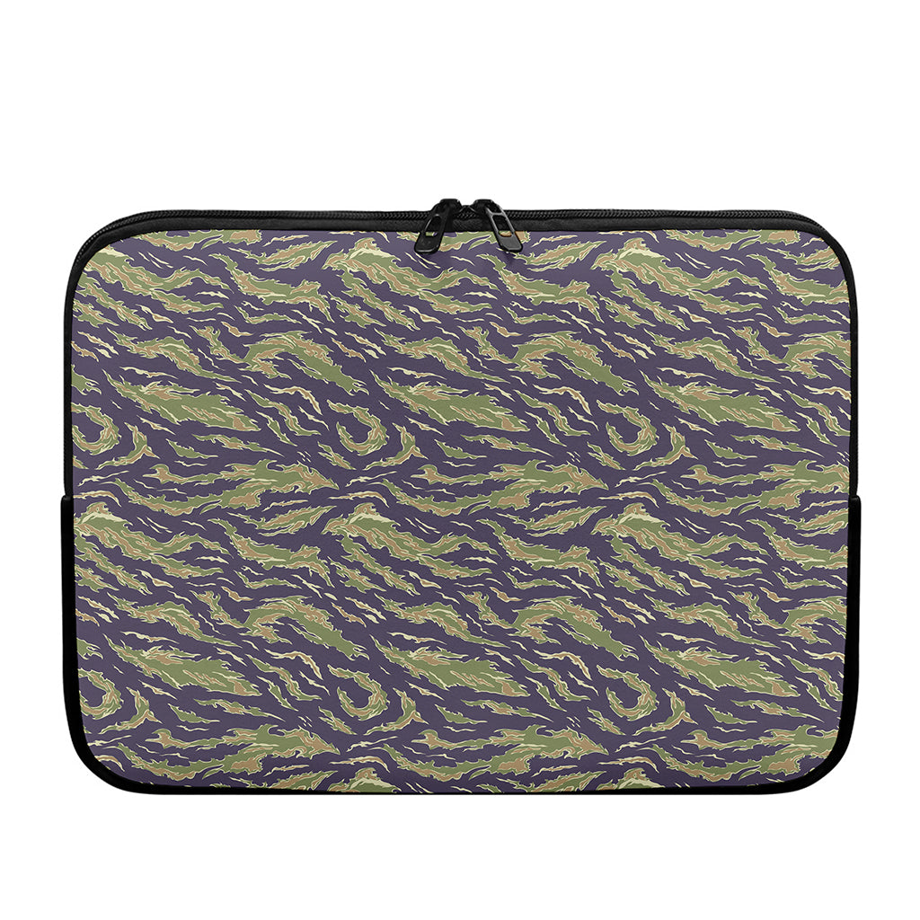 Military Tiger Stripe Camouflage Print Laptop Sleeve