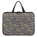 Military Tiger Stripe Camouflage Print Laptop Sleeve With Handle