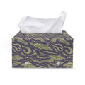 Military Tiger Stripe Camouflage Print Leather Tissue Box Cover