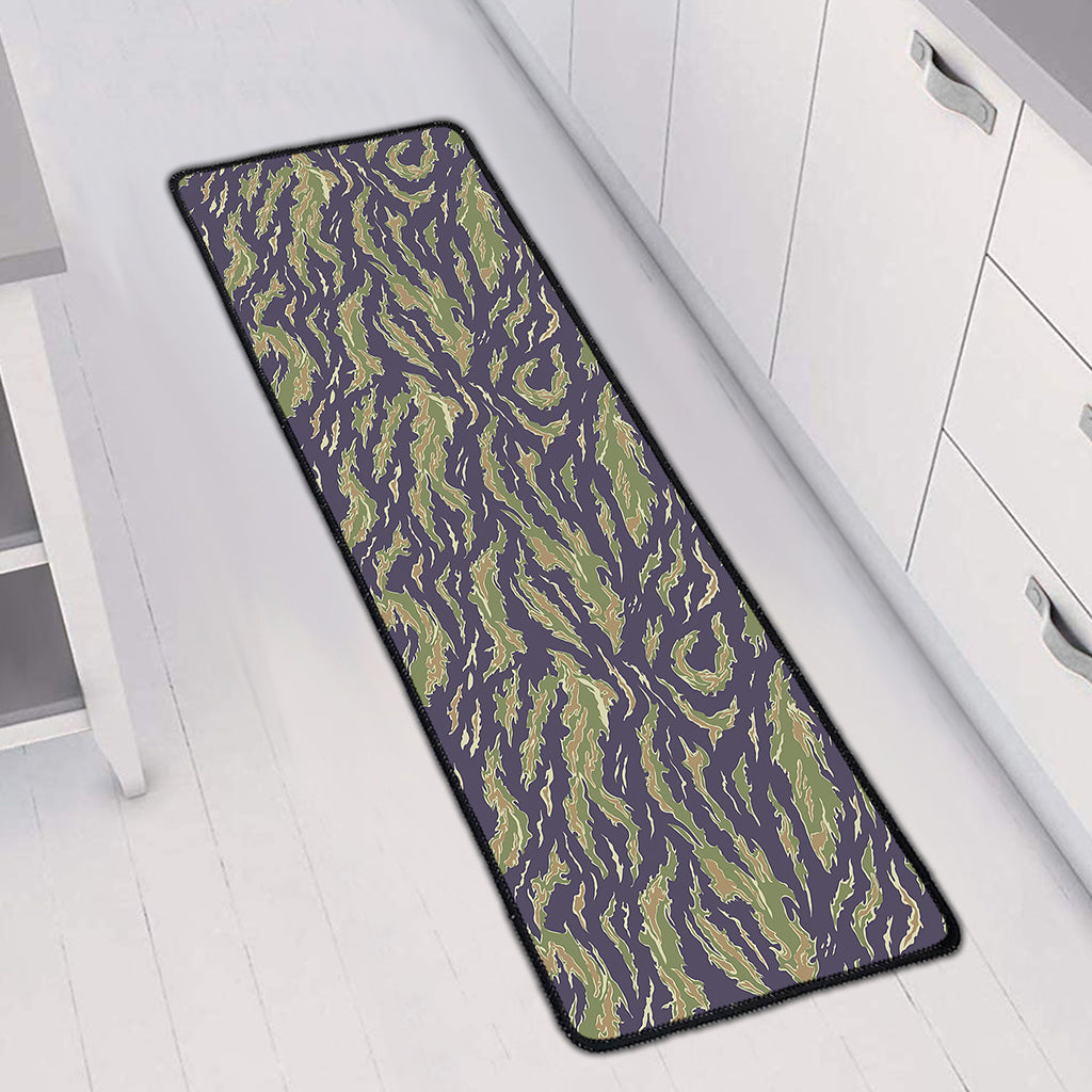 Military Tiger Stripe Camouflage Print Long Kitchen Mat