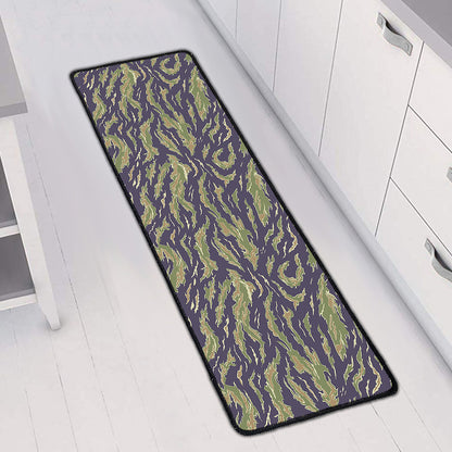 Military Tiger Stripe Camouflage Print Long Kitchen Mat