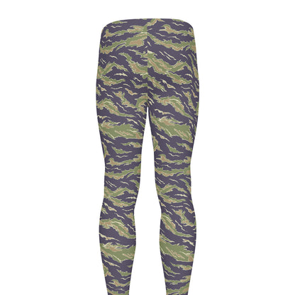 Military Tiger Stripe Camouflage Print Men's leggings