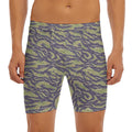 Military Tiger Stripe Camouflage Print Men's Long Boxer Briefs