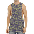 Military Tiger Stripe Camouflage Print Men's Muscle Tank Top