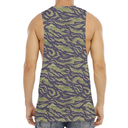 Military Tiger Stripe Camouflage Print Men's Muscle Tank Top