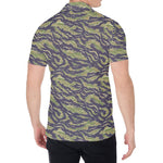 Military Tiger Stripe Camouflage Print Men's Shirt