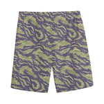 Military Tiger Stripe Camouflage Print Men's Sports Shorts