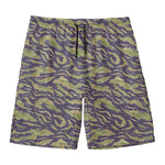 Military Tiger Stripe Camouflage Print Men's Swim Trunks
