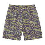 Military Tiger Stripe Camouflage Print Men's Swim Trunks