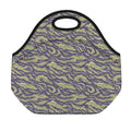 Military Tiger Stripe Camouflage Print Neoprene Lunch Bag