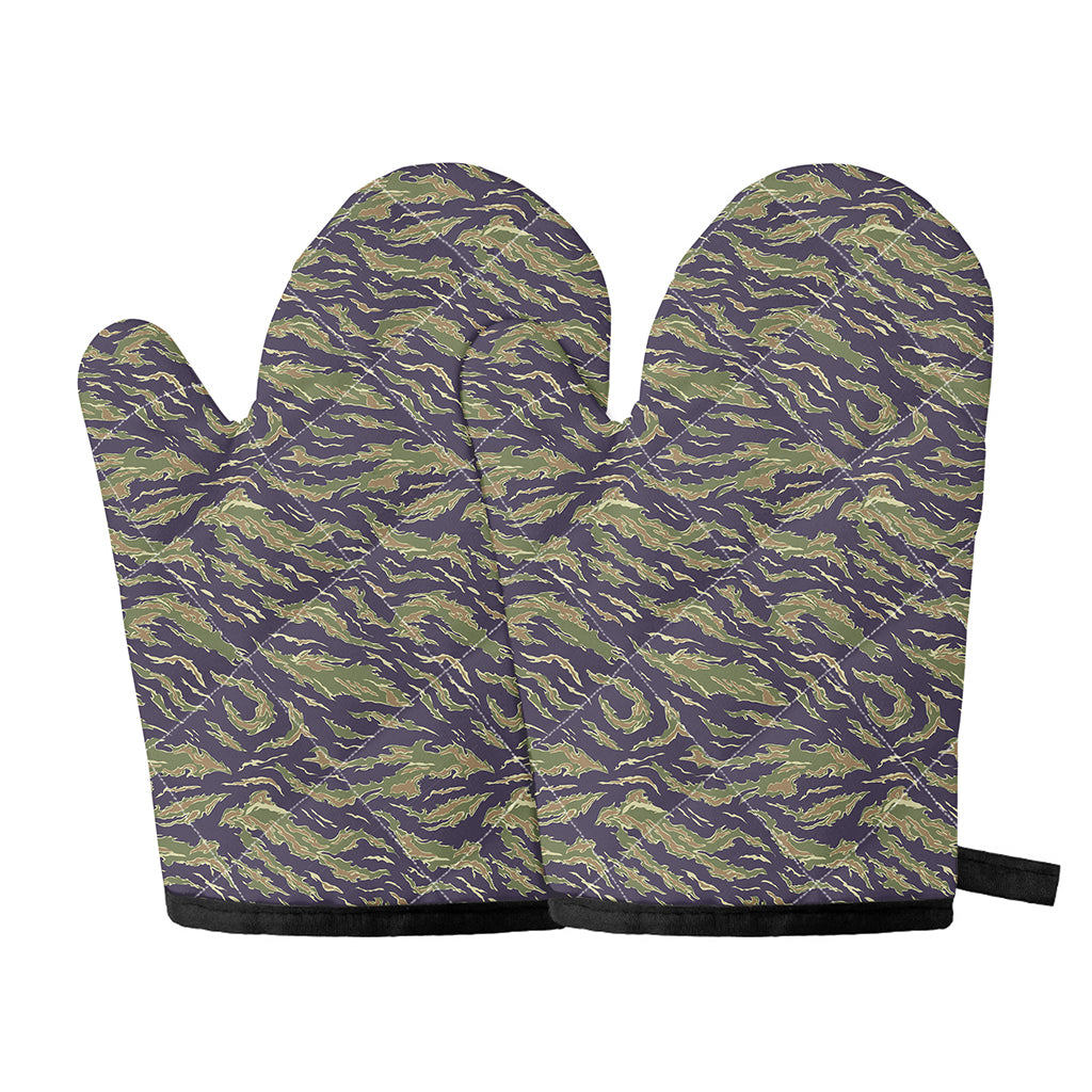 Military Tiger Stripe Camouflage Print Oven Mitts