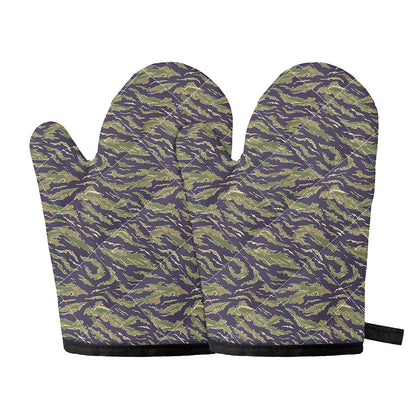 Military Tiger Stripe Camouflage Print Oven Mitts