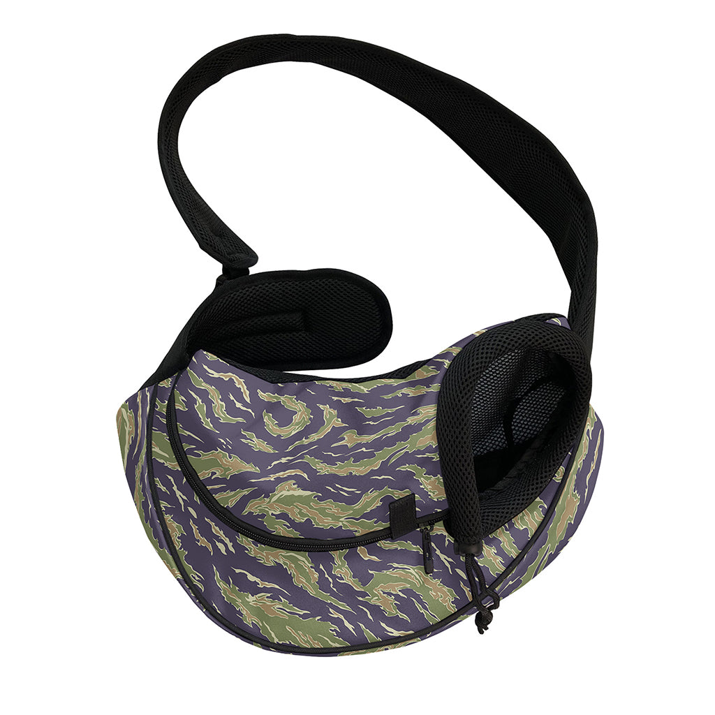 Military Tiger Stripe Camouflage Print Pet Sling Carrier