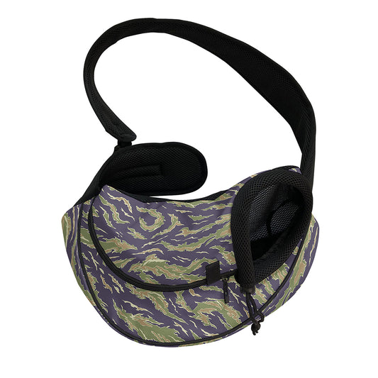 Military Tiger Stripe Camouflage Print Pet Sling Carrier