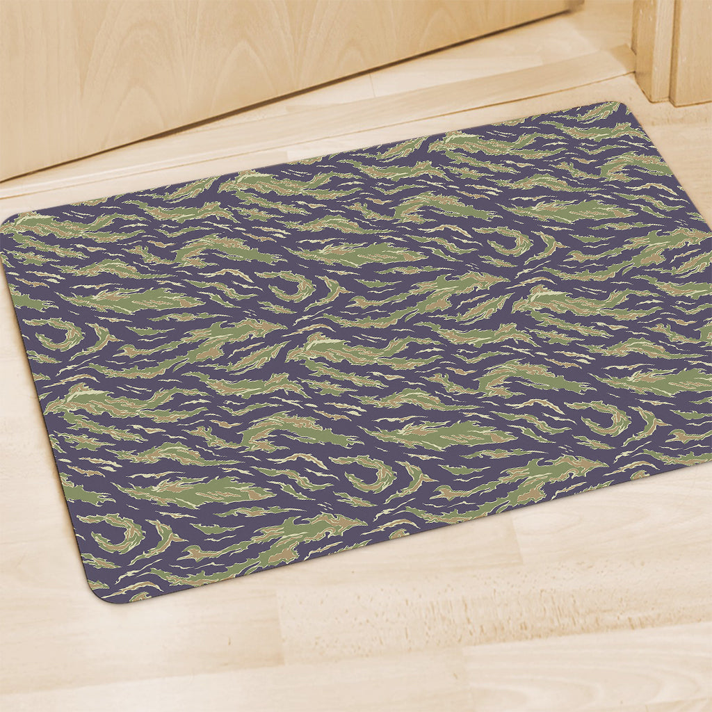 Military Tiger Stripe Camouflage Print Polyester Doormat