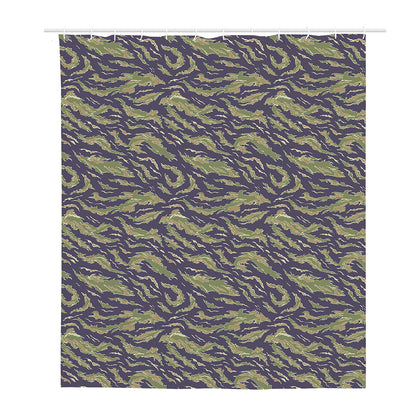Military Tiger Stripe Camouflage Print Polyester Shower Curtain