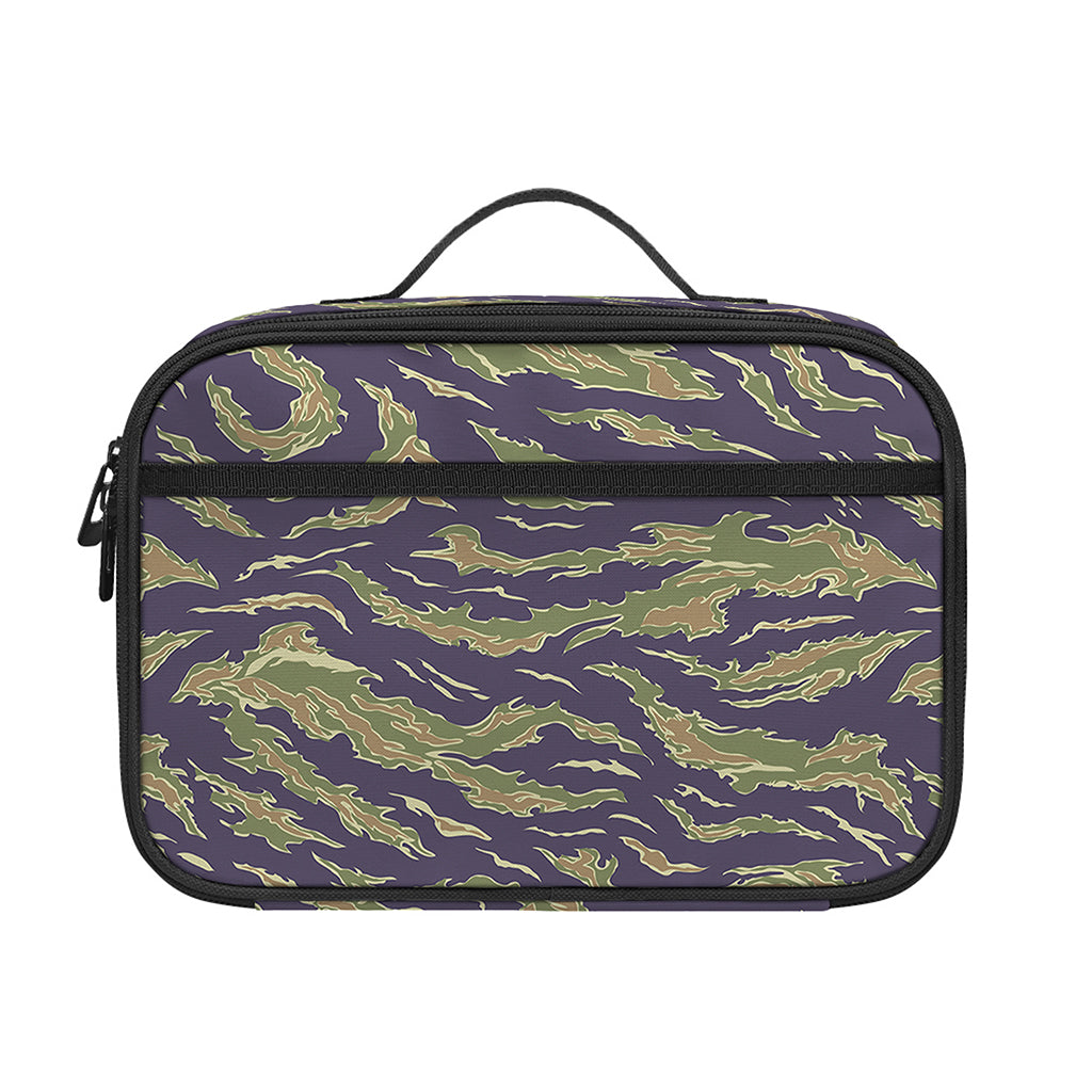 Military Tiger Stripe Camouflage Print Portable Lunch Bag