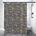 Military Tiger Stripe Camouflage Print Premium Shower Curtain