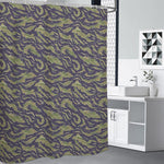 Military Tiger Stripe Camouflage Print Premium Shower Curtain