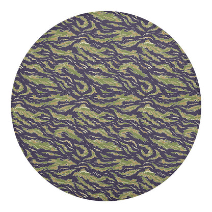 Military Tiger Stripe Camouflage Print Round Blanket