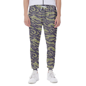 Military Tiger Stripe Camouflage Print Scuba Joggers