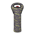 Military Tiger Stripe Camouflage Print Single Neoprene Wine Tote