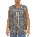 Military Tiger Stripe Camouflage Print Sleeveless Baseball Jersey