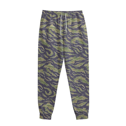 Military Tiger Stripe Camouflage Print Sweatpants