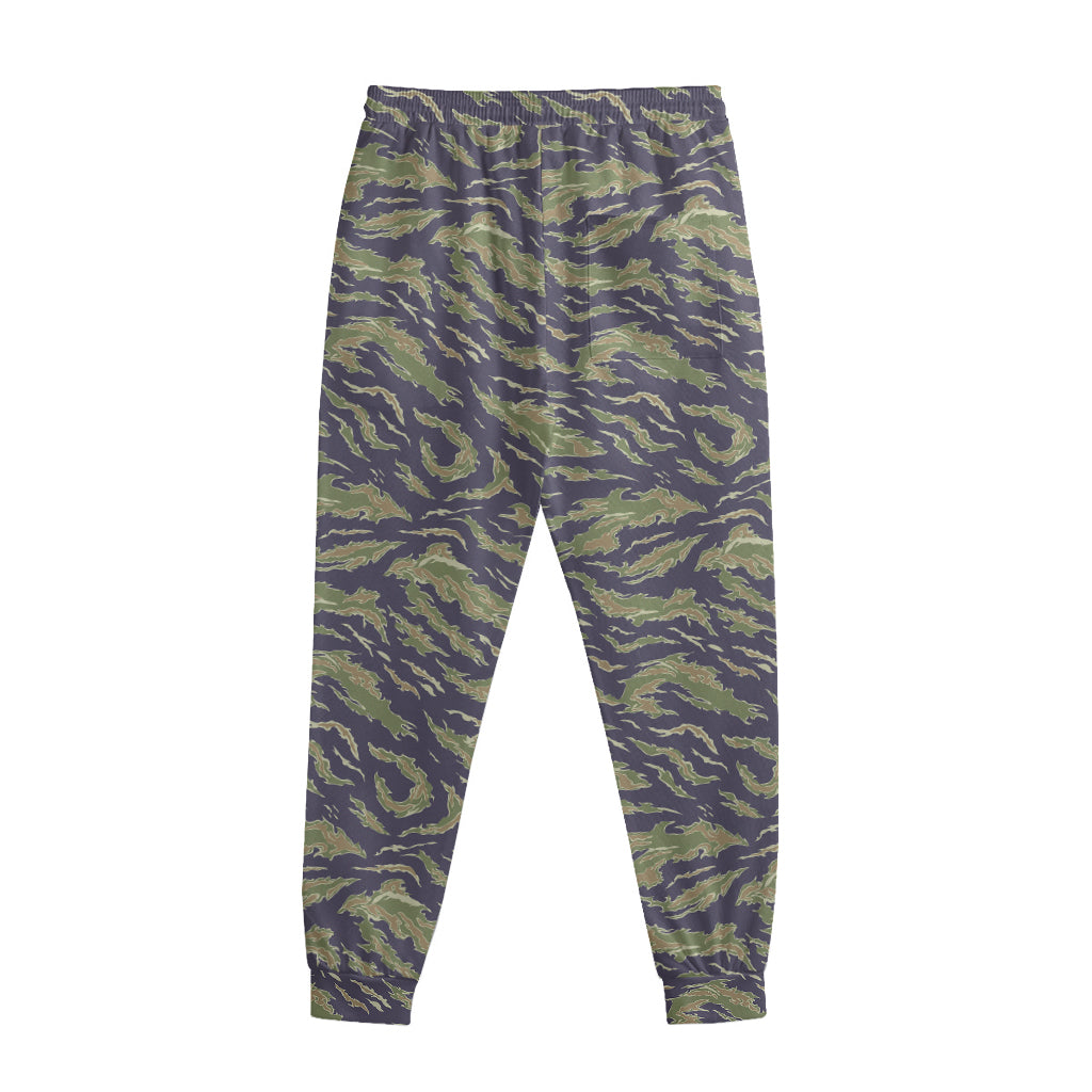 Military Tiger Stripe Camouflage Print Sweatpants