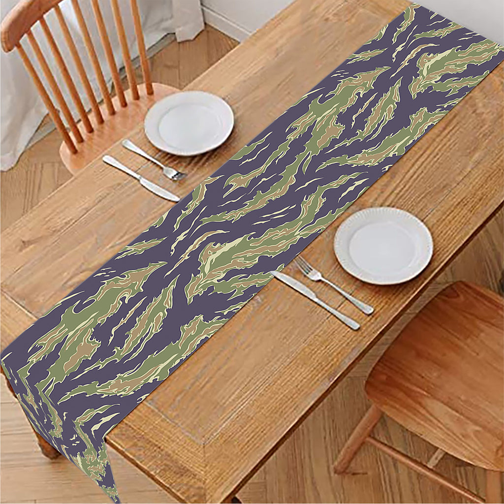 Military Tiger Stripe Camouflage Print Table Runner