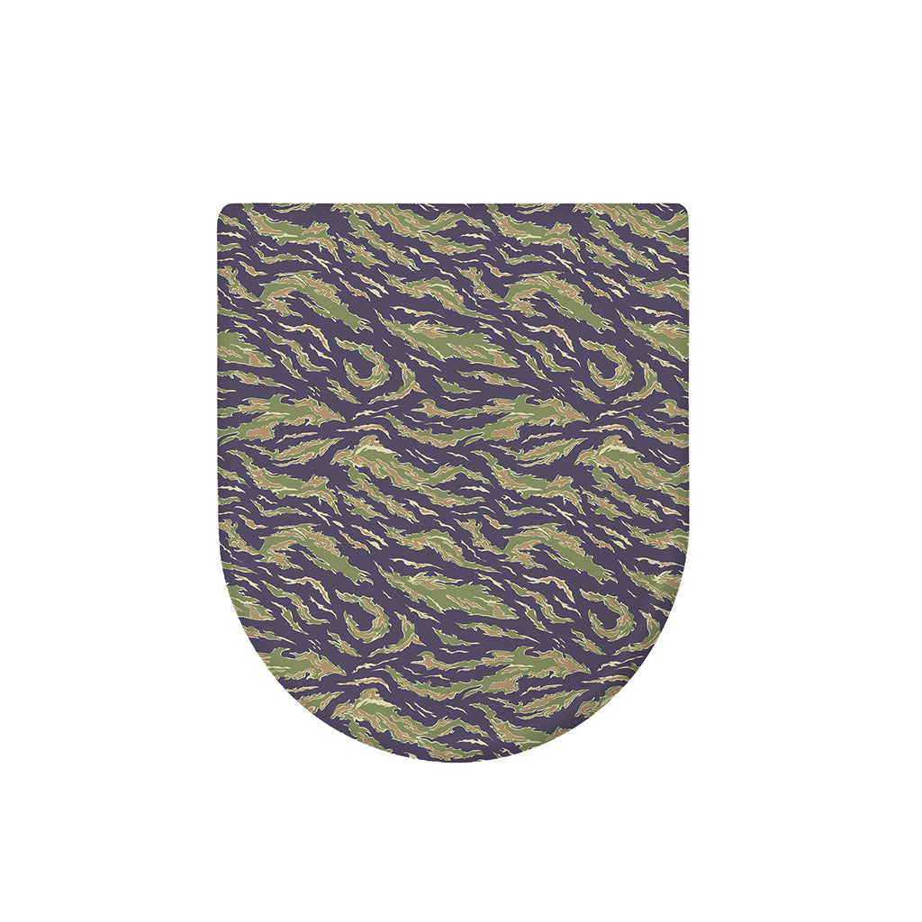Military Tiger Stripe Camouflage Print Toilet Lid Cover