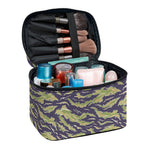 Military Tiger Stripe Camouflage Print Travel Makeup Bag