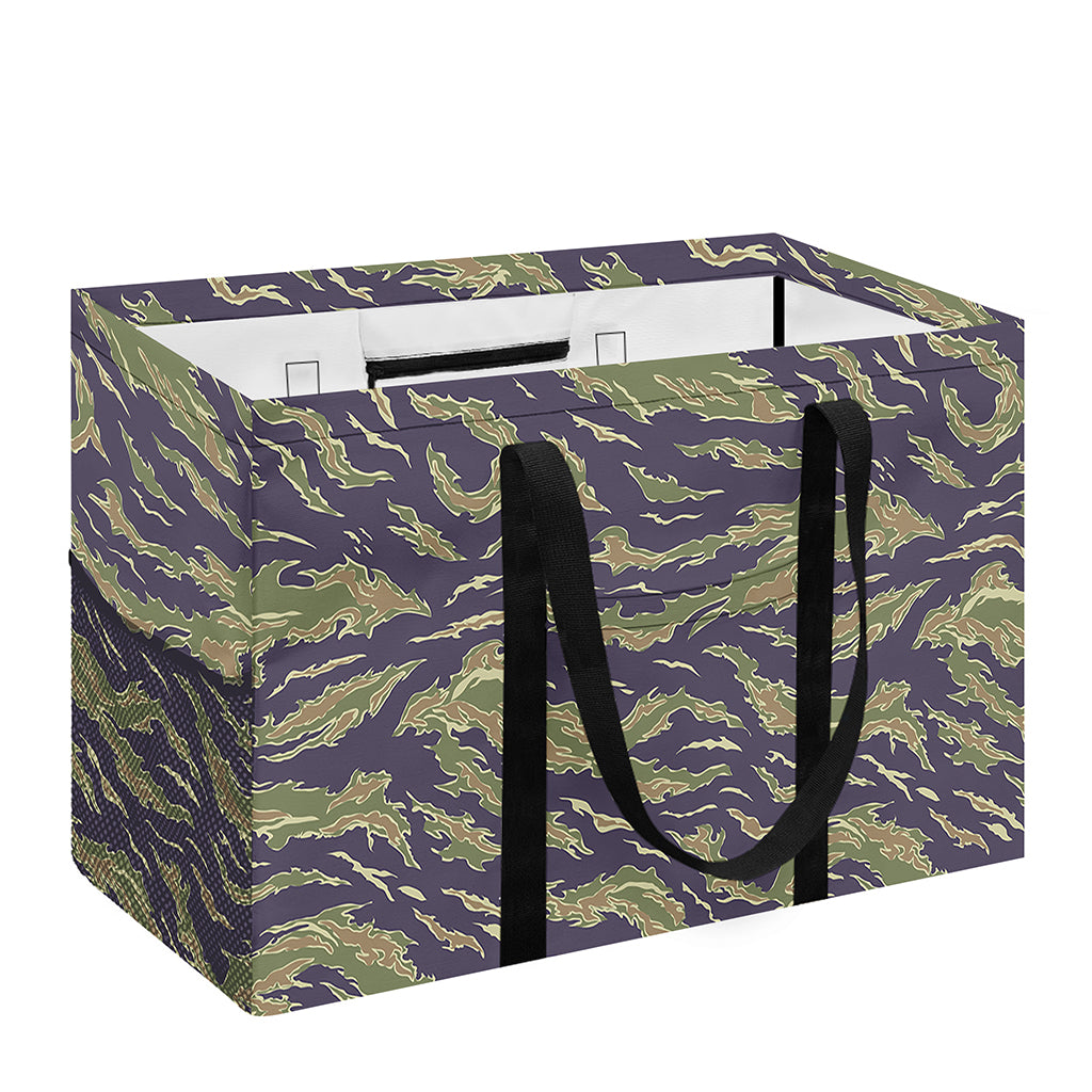 Military Tiger Stripe Camouflage Print Utility Tote Bag