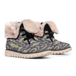 Military Tiger Stripe Camouflage Print Winter Boots