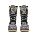 Military Tiger Stripe Camouflage Print Winter Boots