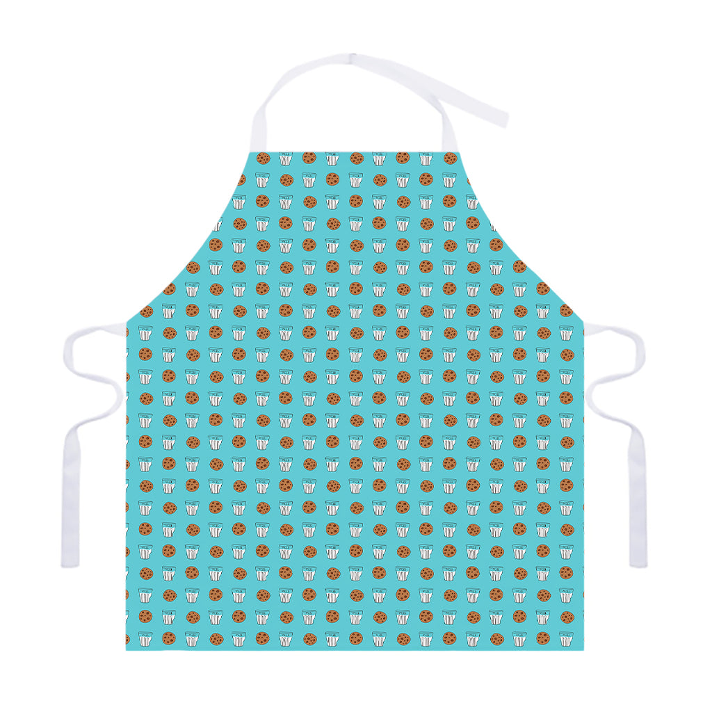 Milk And Cookies Pattern Print Adjustable Apron