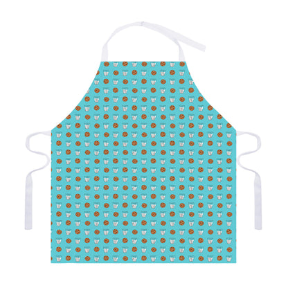 Milk And Cookies Pattern Print Adjustable Apron