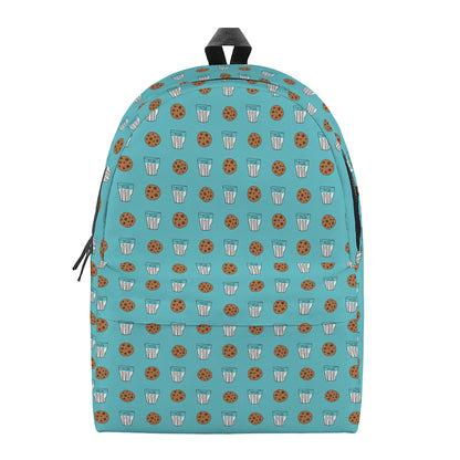 Milk And Cookies Pattern Print Backpack