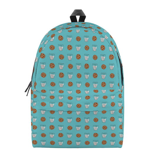 Milk And Cookies Pattern Print Backpack