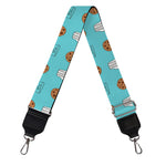 Milk And Cookies Pattern Print Bag Strap