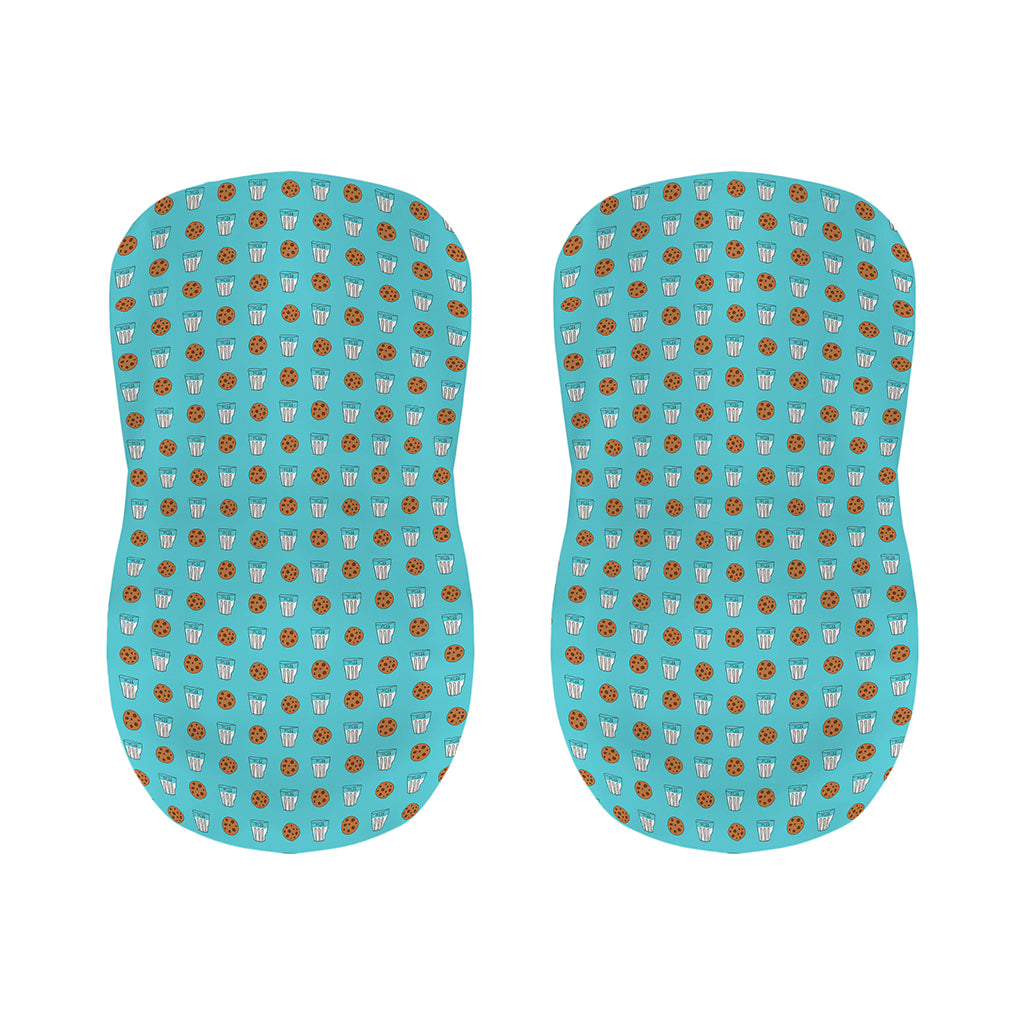 Milk And Cookies Pattern Print Bar Stool Covers