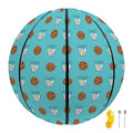 Milk And Cookies Pattern Print Basketball