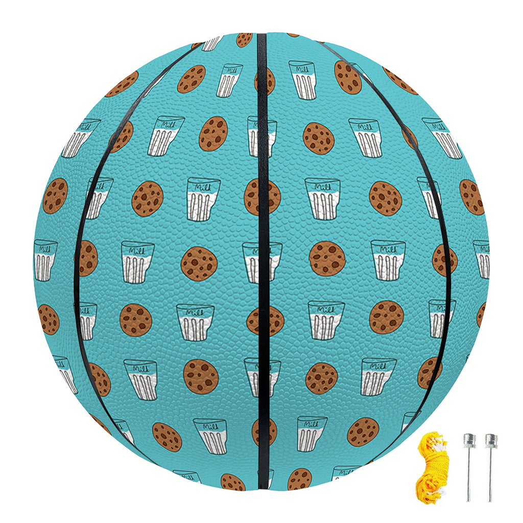 Milk And Cookies Pattern Print Basketball