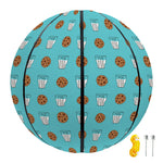 Milk And Cookies Pattern Print Basketball