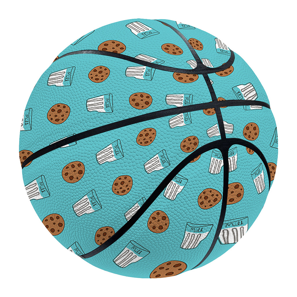 Milk And Cookies Pattern Print Basketball