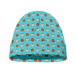 Milk And Cookies Pattern Print Beanie