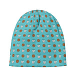 Milk And Cookies Pattern Print Beanie