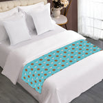 Milk And Cookies Pattern Print Bed Runner