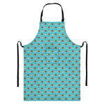 Milk And Cookies Pattern Print Bib Apron With Pocket