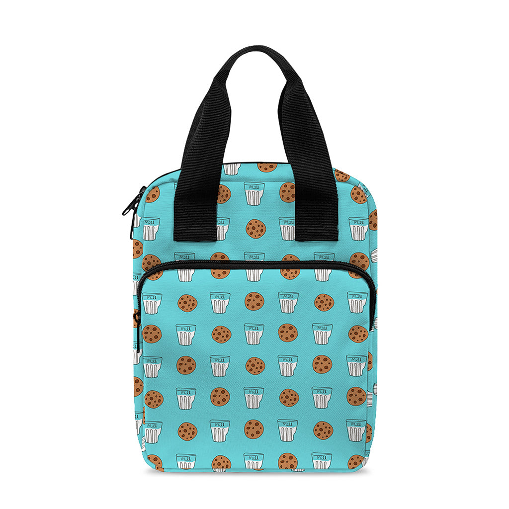 Milk And Cookies Pattern Print Bible Tote Bag